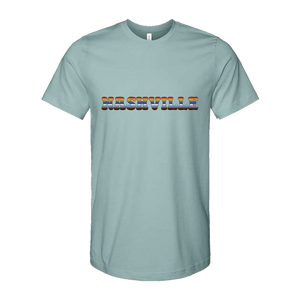 Dusty Blue Rainbow Nashville Unisex T-shirt