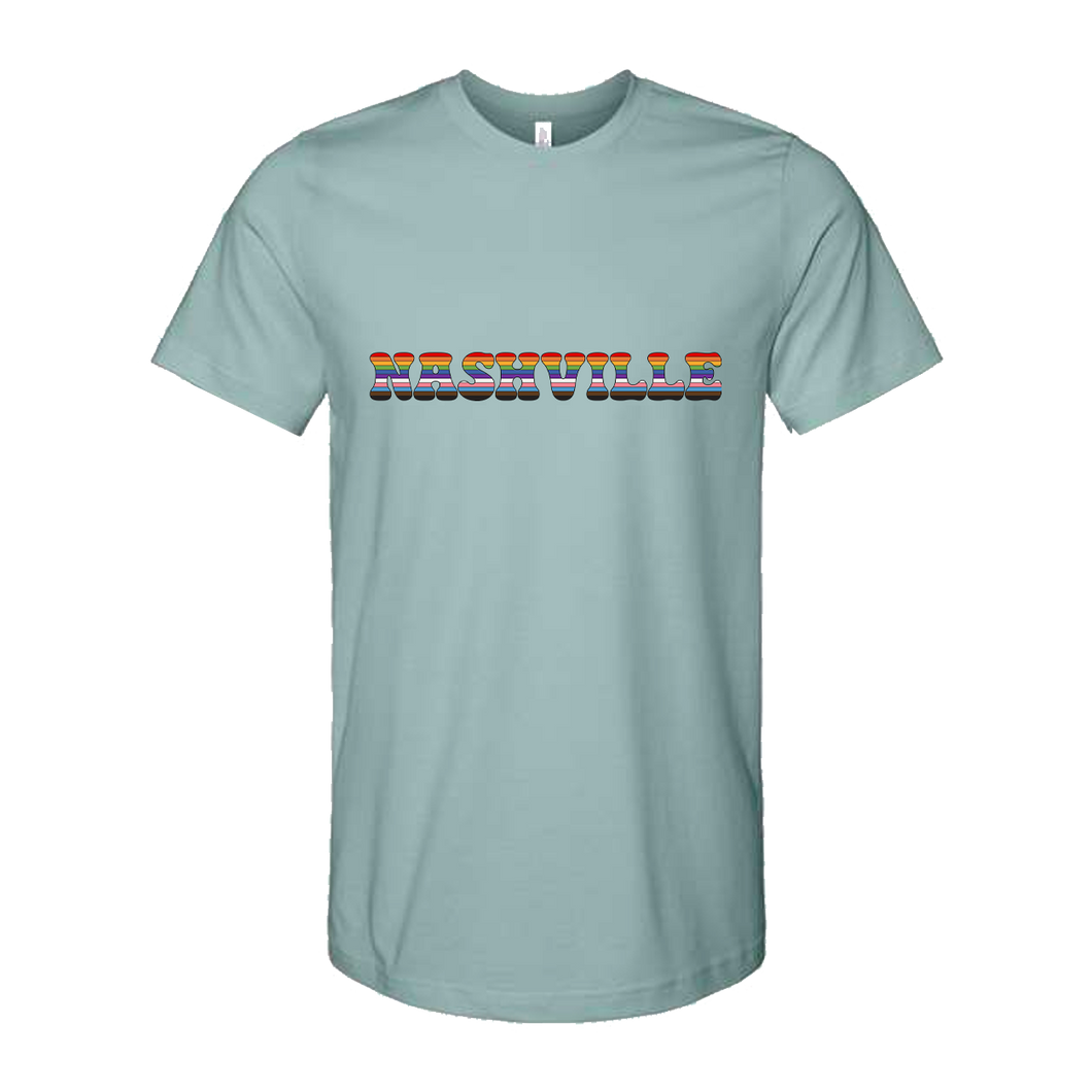 Dusty Blue Rainbow Nashville Unisex T-shirt