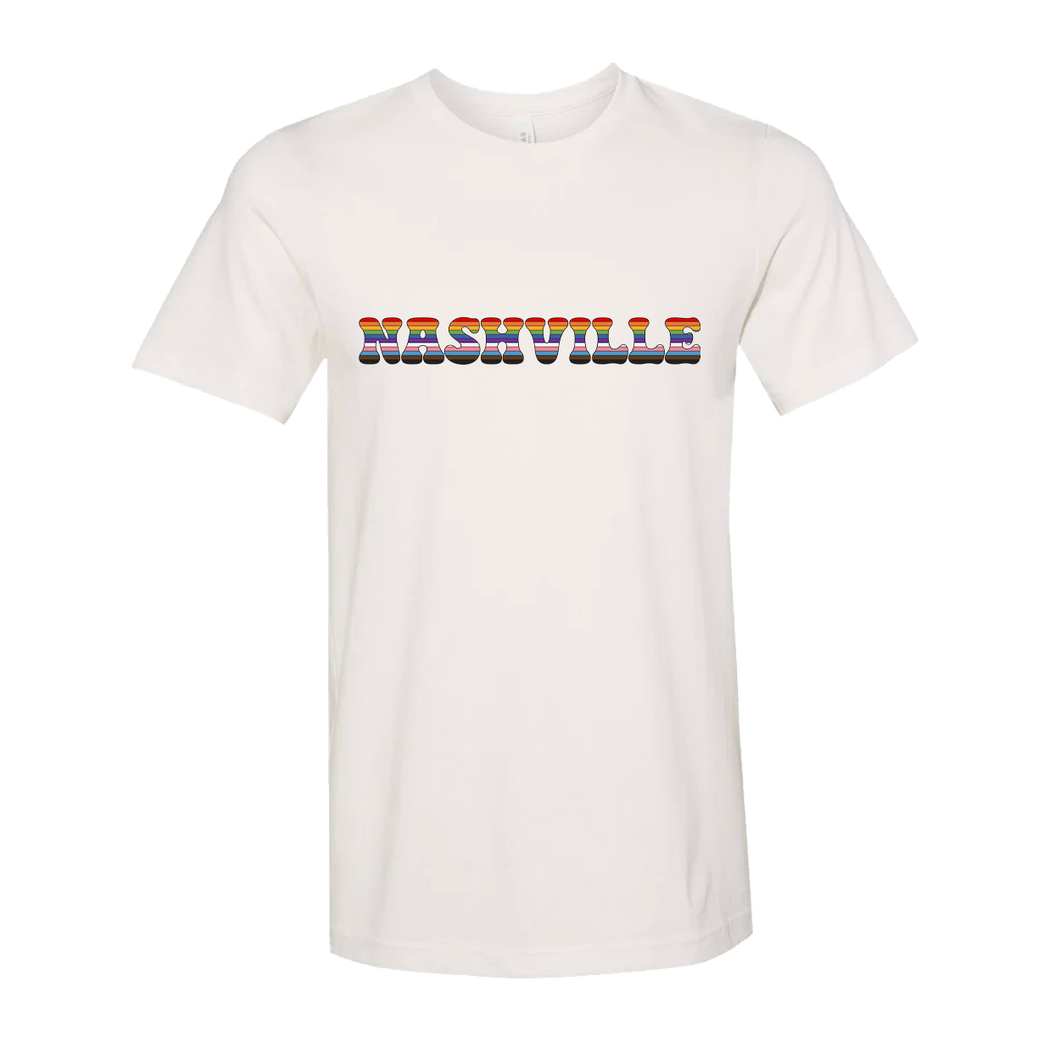 Vintage White Rainbow Nashville Unisex T-shirt